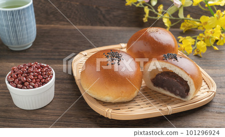 紅豆沙、綠茶和小豆 101296924
