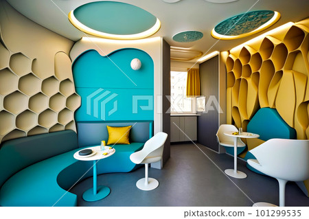 Room with couch, chairs and table Generative AI Room with couch, chairs and table Generative AI 101299535