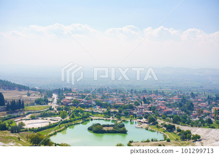 Roman amphitheater in ruins Hierapolis, in Pamukkale, Turkey. UNESCO World 101299713