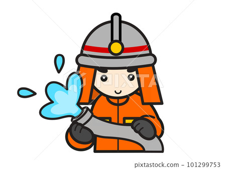 firefighter spraying water firefighter spraying water 101299753