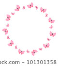 circular frame of butterflies 101301358