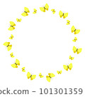 circular frame of butterflies 101301359