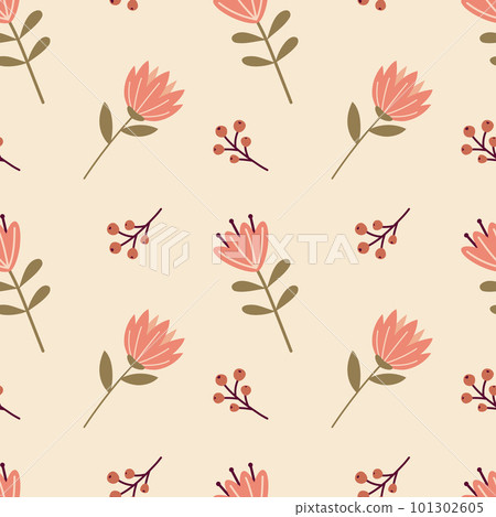 Cute floral vector seamless pattern 101302605