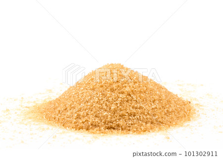 Crystals cane sugar isolated on white Crystals cane sugar isolated on white 101302911