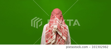 reverse side of Islam, using back view of man in Arabic clothes. hidden and unknown aspects of Islamic culture, inviting viewer to explore enigmatic and spiritual dimensions of religion. High quality reverse side of Islam, using back view of man in Arabic clothes. hidden and unknown aspects of Islamic culture, inviting viewer to explore enigmatic and spiritual dimensions of religion. High quality 101302982