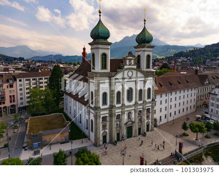 Jesuit Church St Francis in the city of Lucerne in Switzerland Jesuit Church St Francis in the city of Lucerne in Switzerland 101303975