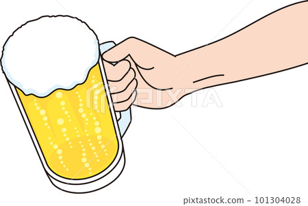 拿著啤酒杯的手 101304028