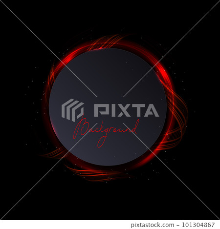 Isolated frame in red tone with glitter on a black background 101304867