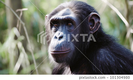 chimpanzee in the wild 101304980
