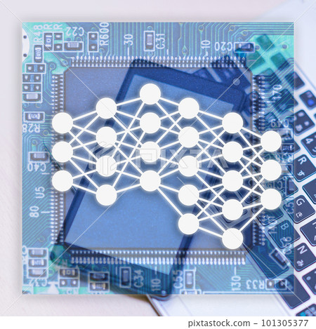 Accessing AI technology through smartphones [ image of new age technology ] 101305377