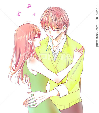 Men and women dancing happily 101305420