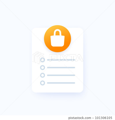 shopping list form, vector design 101306105