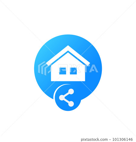 House share icon for web and apps, vector House share icon for web and apps, vector 101306146