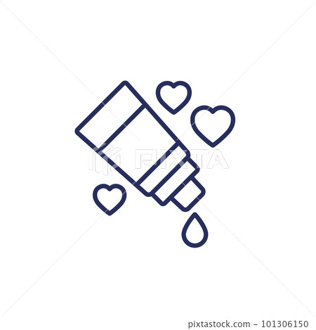 lubricant icon, sex lube, intimate gel line vector lubricant icon, sex lube, intimate gel line vector 101306150