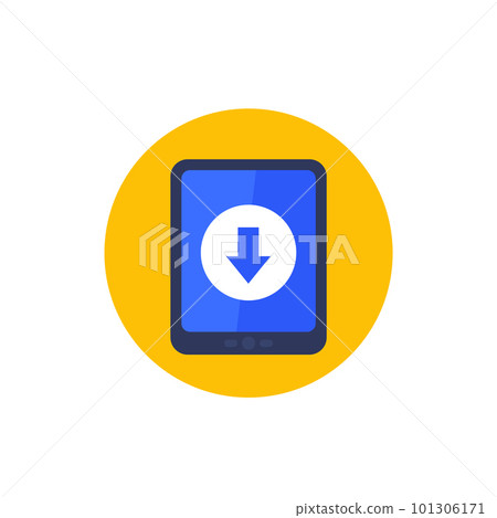ebook reader icon, download a book to device 101306171