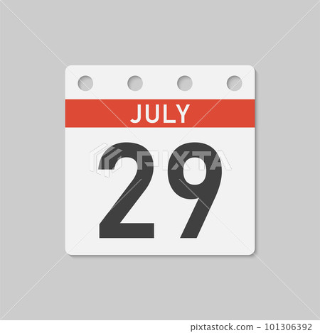 Icon page calendar day - 29 July Icon page calendar day - 29 July 101306392