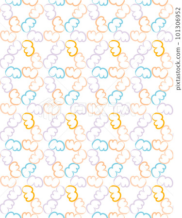 Happy Circle Celebration seamless pattern cheerful fresh design with friendly pale tones inspired by mosaic retro designs includes bright circles colorful ornaments for greetings cards, packaging Happy Circle Celebration seamless pattern cheerful fresh design with friendly pale tones inspired by mosaic retro designs includes bright circles colorful ornaments for greetings cards, packaging 101306952