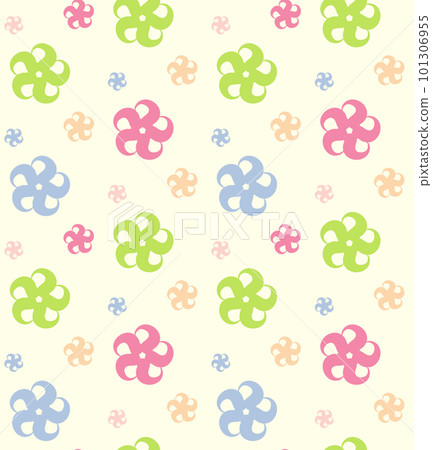 Pastel Blooms charming vector seamless pattern in shades of pink, yellow, and blue playful romantic vibe perfect for sunny cheerful backdrop wrapping paper, patchwork, textile design Pastel Blooms charming vector seamless pattern in shades of pink, yellow, and blue playful romantic vibe perfect for sunny cheerful backdrop wrapping paper, patchwork, textile design 101306955