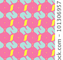 Sweet Sakura Garden colorful and funky seamless pattern inspired by Japanese gardens and sakura With sweet and playful elements, this pattern is perfect for creating cards, gifts, and summer fashion 101306957