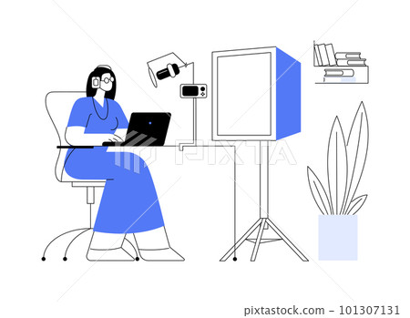 Professional livestream abstract concept vector illustration. Professional livestream abstract concept vector illustration. 101307131