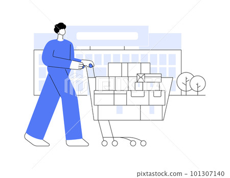 Big box store abstract concept vector illustration. 101307140
