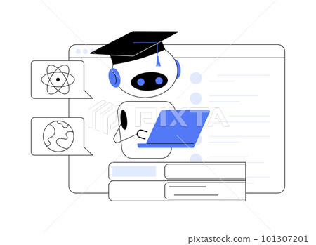 Chatbot self learning abstract concept vector illustration. Chatbot self learning abstract concept vector illustration. 101307201