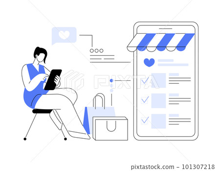 Wishlist abstract concept vector illustration. 101307218