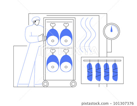Smoking chamber abstract concept vector illustration. 101307376
