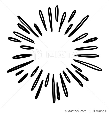 Doodle sketch style of Starburst, sunburst, Element Fireworks Black Rays. Comic explosion effect. Radiating, radial lines. cartoon hand drawn illustration for concept design. Doodle sketch style of Starburst, sunburst, Element Fireworks Black Rays. Comic explosion effect. Radiating, radial lines. cartoon hand drawn illustration for concept design. 101308541