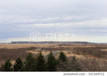 北海道濱中切立布濕地和濱中街景 101309532