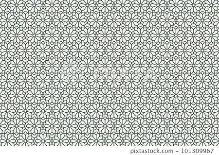 Japanese style traditional pattern illustration background ☆ Kikyo pattern ☆ Japanese style traditional pattern illustration background ☆ Kikyo pattern ☆ 101309967