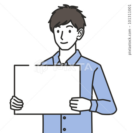 A man with a board A man with a board 101311001