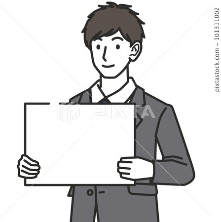 拿著板的西裝的人 101311002