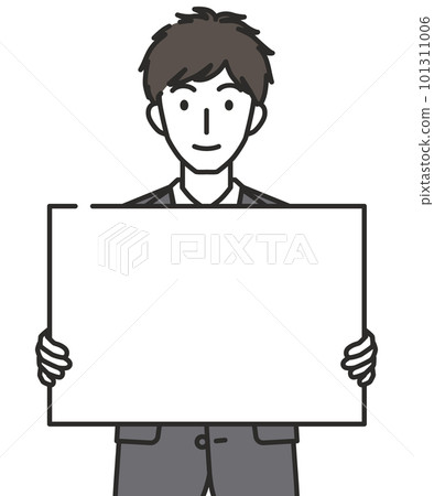 拿著板的西裝的人 101311006