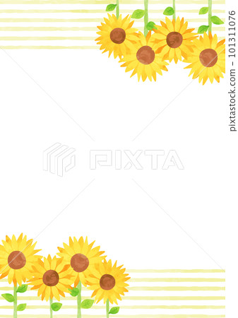溫馨的手繪向日葵背景 101311076