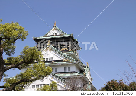 大阪城公園的春天景色 101311700