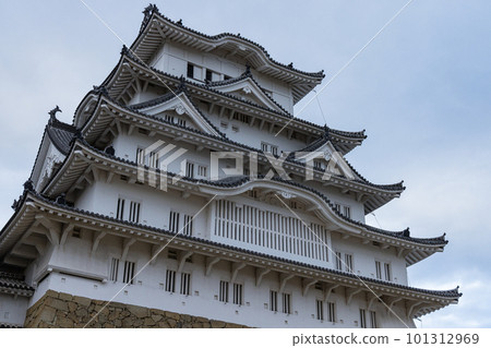 The main keep seen from the Bizenmaru ruins of Himeji Castle in Himeji City, Hyogo Prefecture, Japan The main keep seen from the Bizenmaru ruins of Himeji Castle in Himeji City, Hyogo Prefecture, Japan 101312969