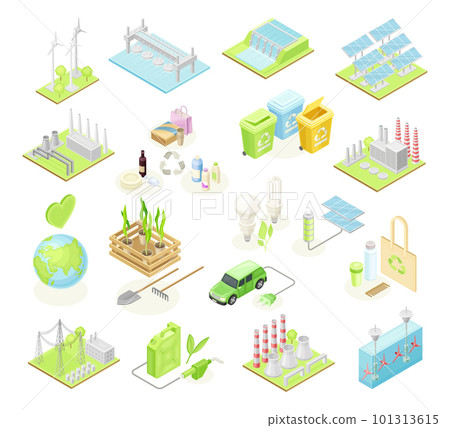 Green Energy with Solar Panels, Wind Generator and Hydro Power Station Isometric Big Vector Set Green Energy with Solar Panels, Wind Generator and Hydro Power Station Isometric Big Vector Set 101313615