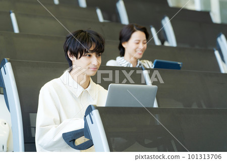 Photo of college students taking classes 101313706