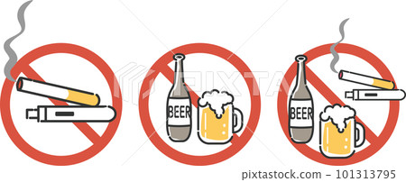 Non-smoking sign used in non-smoking scenes and places, non-smoking sign, non-smoking sign 101313795