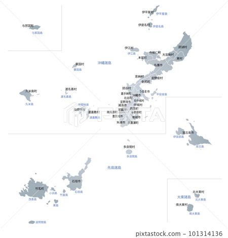 沖繩縣市地圖 101314136