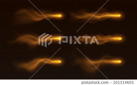 Magic fire arrows effect, orange light trails with colorful haze, realistic witch spell blast in motion. Magic fire arrows effect, orange light trails with colorful haze, realistic witch spell blast in motion. 101314603
