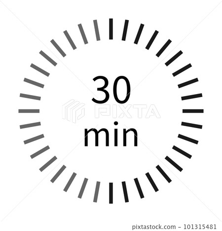 30 minutes digital timer stopwatch icon vector for graphic design, logo, website, social media, mobile app, UI illustration 101315481