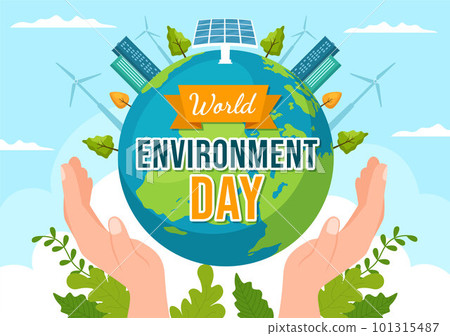 World Environment Day Illustration with Green Tree and Animals in Forest for Save the Planet or Taking Care of the Earth in Hand Drawn Templates World Environment Day Illustration with Green Tree and Animals in Forest for Save the Planet or Taking Care of the Earth in Hand Drawn Templates 101315487