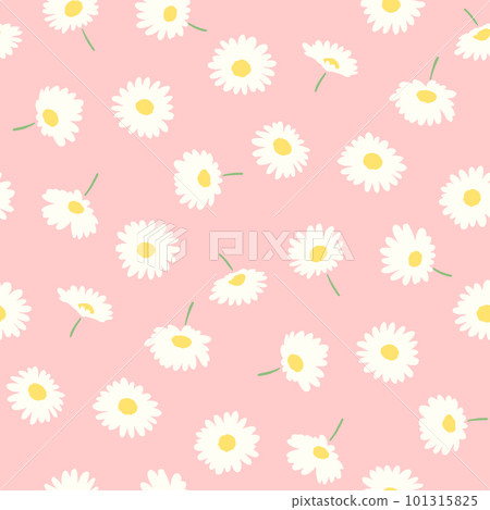 Daisy seamless pattern -2way- hand drawn Daisy seamless pattern -2way- hand drawn 101315825