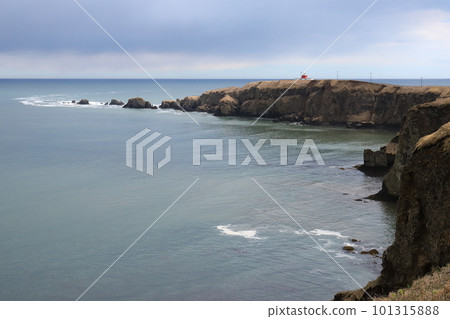 Cape Hotaru Lighthouse at Kiritappu Cape, Hokkaido 101315888