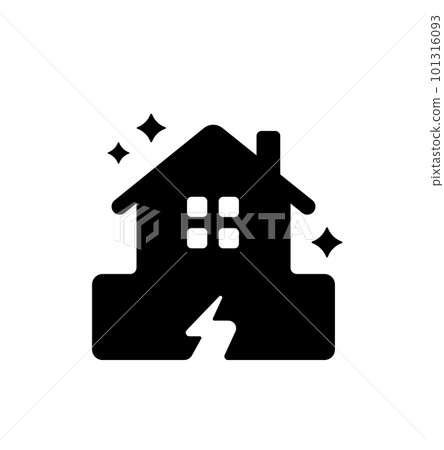 隔震/抗震/房屋矢量圖標說明 101316093