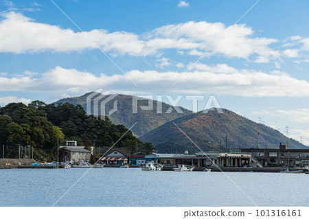 Takahama Fishing Port and Shiroyama Park in Takahama-cho, Oi-gun, Fukui Prefecture, Japan 101316161
