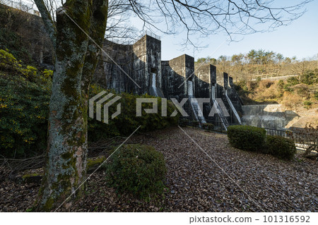Hounenike Dam, Japan's oldest stone masonry multiple arch dam in Kanonji City, Kagawa Prefecture, Japan Hounenike Dam, Japan's oldest stone masonry multiple arch dam in Kanonji City, Kagawa Prefecture, Japan 101316592