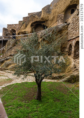 Ancient rock monastery David Garedji in Georgia 101317979